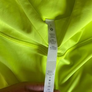 Neon yellow lulu lemon leggings size medium